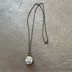 Vintage Antique Inspired Bronze Tree Locket Necklace Pocket Watch Style